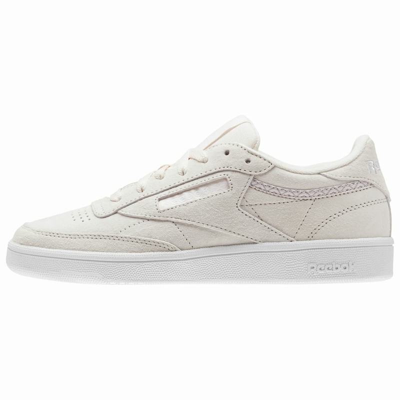 Reebok Club C 85 Trim Nubuck Tenisky Damske - Ruzove RJ8874OE